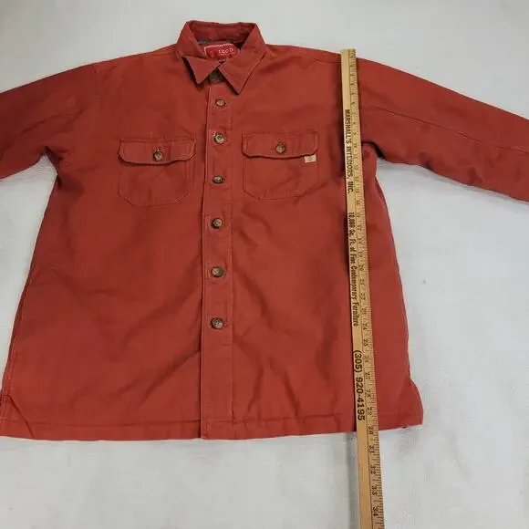 Izod Shacket Mens Sz Large Red Jacket Gorpcore Luxury Sport Shooting Shirt Cold - Picture 3 of 16